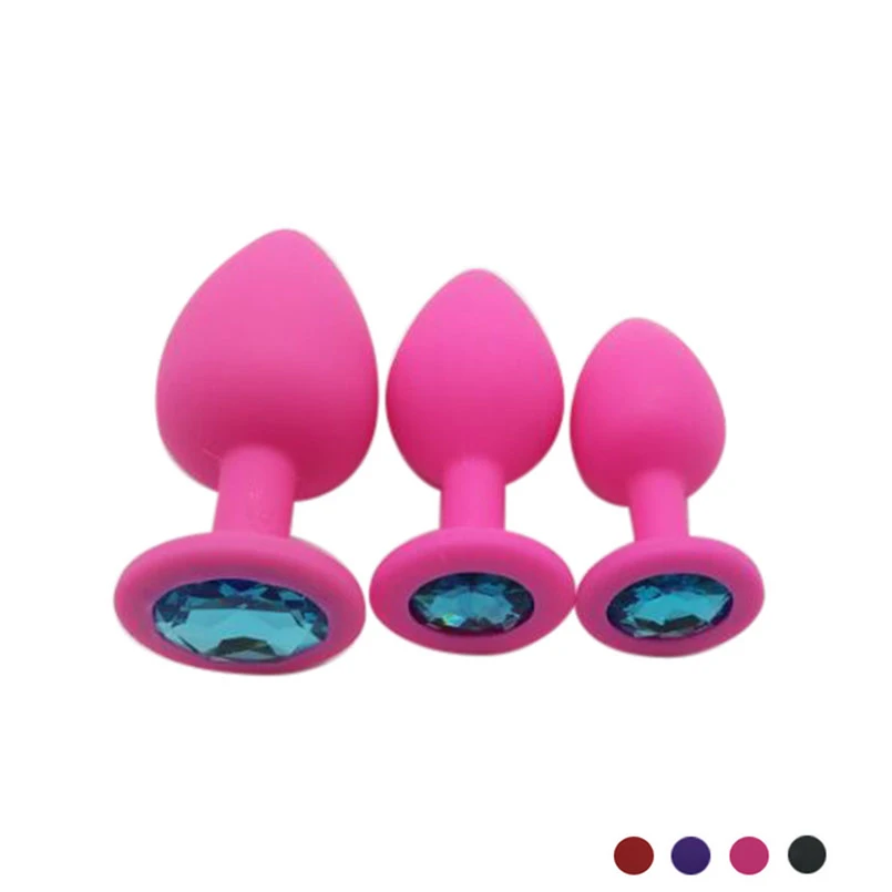 3 шт. мягкий силиконовый анальный фаллоимитатор Анальная пробка массажер