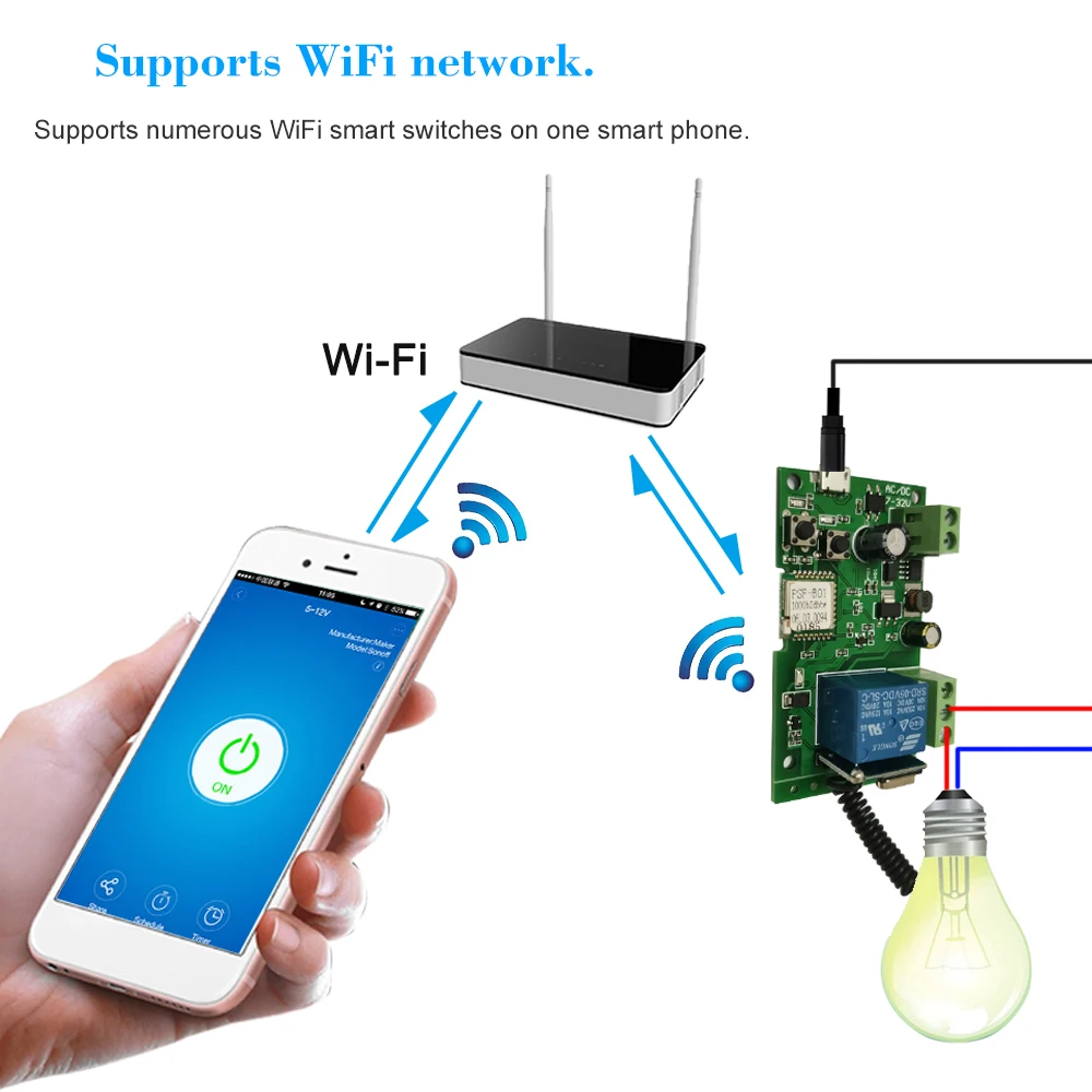 EWeLink USB RF 433 МГц Wifi переключатель беспроводной релейный модуль Таймер дистанционное управление переключатель для Amazon Alexa Google Home Голосовое управление