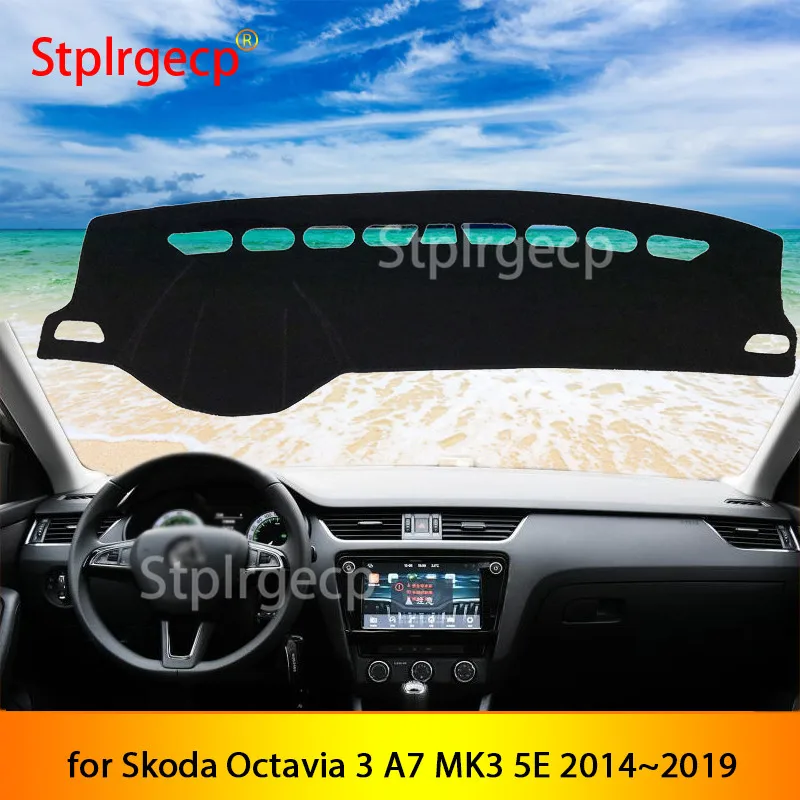 

Противоскользящий чехол для приборной панели для Skoda Octavia 3 A7 MK3 5E 2014 ~ 2019, защитная накладка, аксессуары для автомобиля, фотоаксессуары 2015 2016 ...