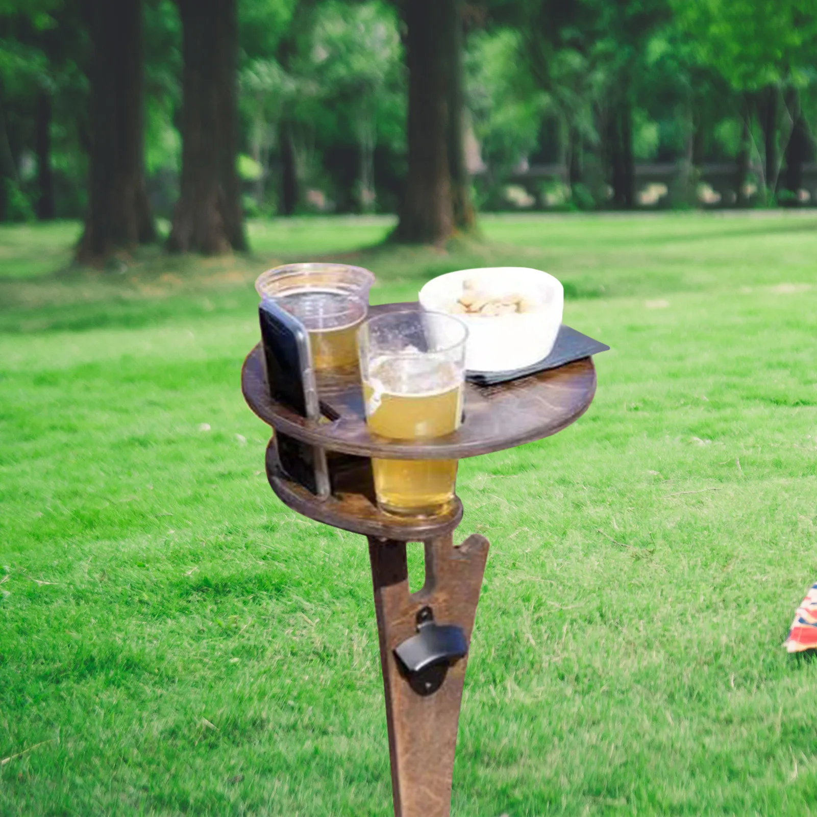 Открытый стол для винного складной Кола Портативный коробки деревянного Стекло