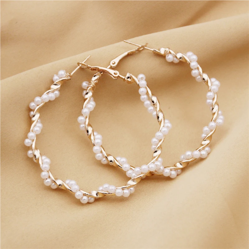 2020 новые модные серьги для женщин Роскошные большие круглые ручной работы с