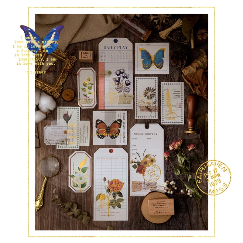 

1 set Cute Butterfly Stickers Waterproof Decals Colorful Sticker Pack For Scrapbooking Journaling Phone Laptop Home Decoration