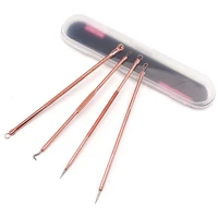 acne needle 4 sets stainless steel double head acne removing needle fat acne picking skin beauty tool