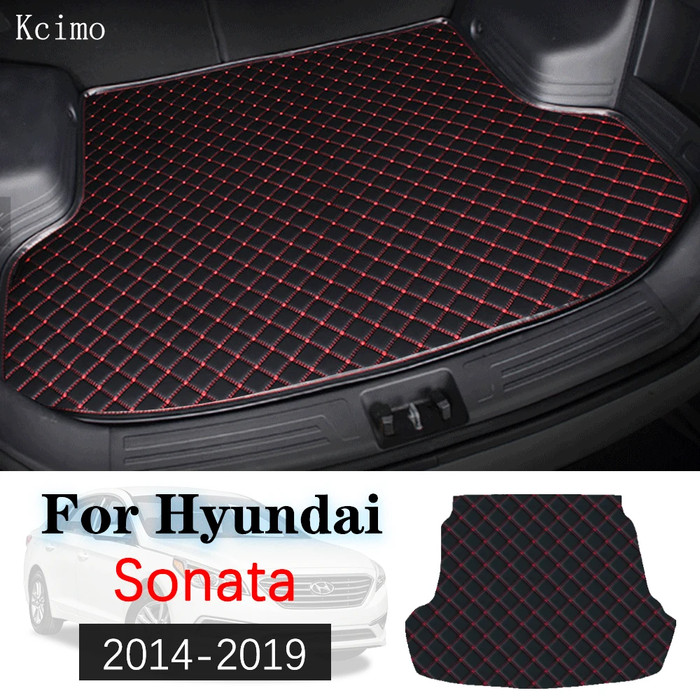 

Кожаные Коврики для багажника автомобиля Hyundai Sonata LF 2014-2019, Задняя подкладка для груза, коврик для багажника, автомобильные коврики, напольны...
