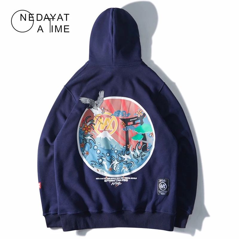 Новые японские вышитые краны флисовые толстовки уличная Мужская и женская 2019