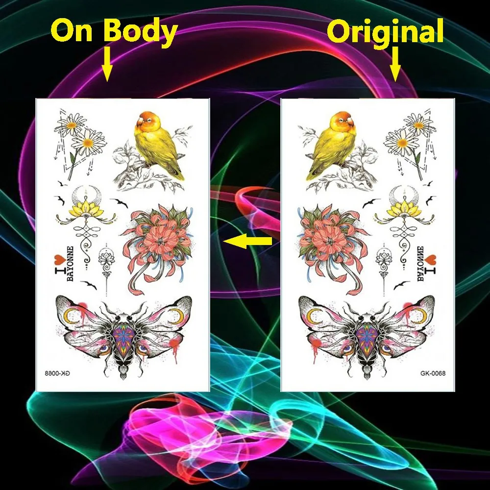 Временные татуировки Underboob Сексуальная Мандала грудины стикер женщина кролик