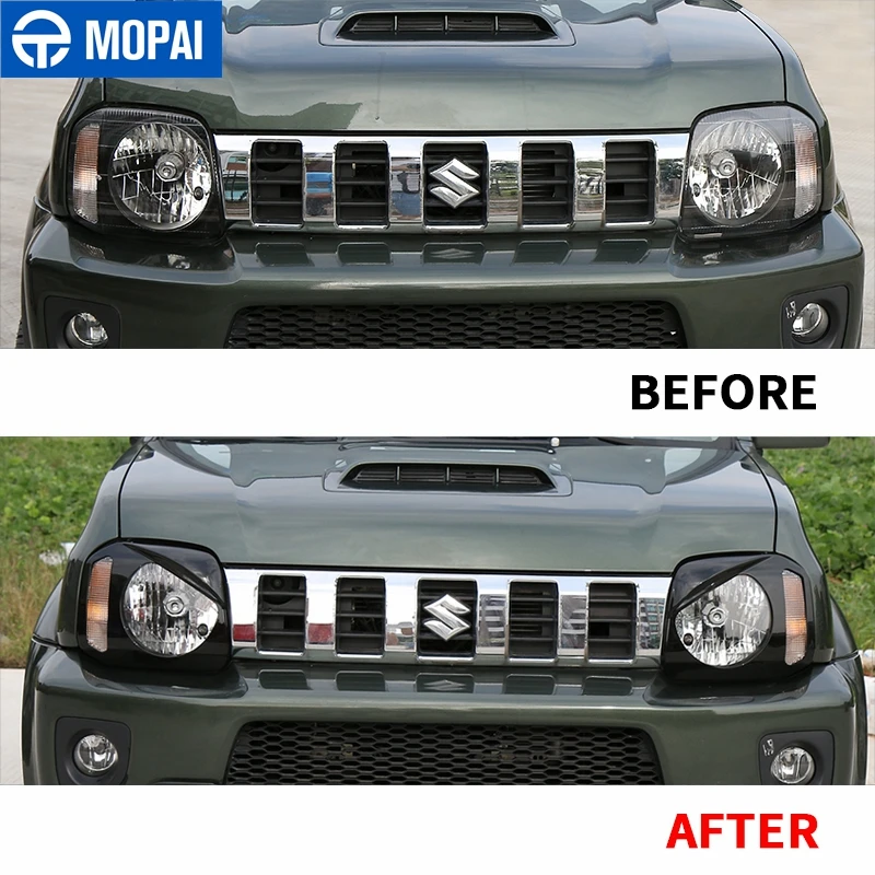 MOPAI колпаки лампы для Suzuki jimny ABS черный Автомобильный передний светильник крышка