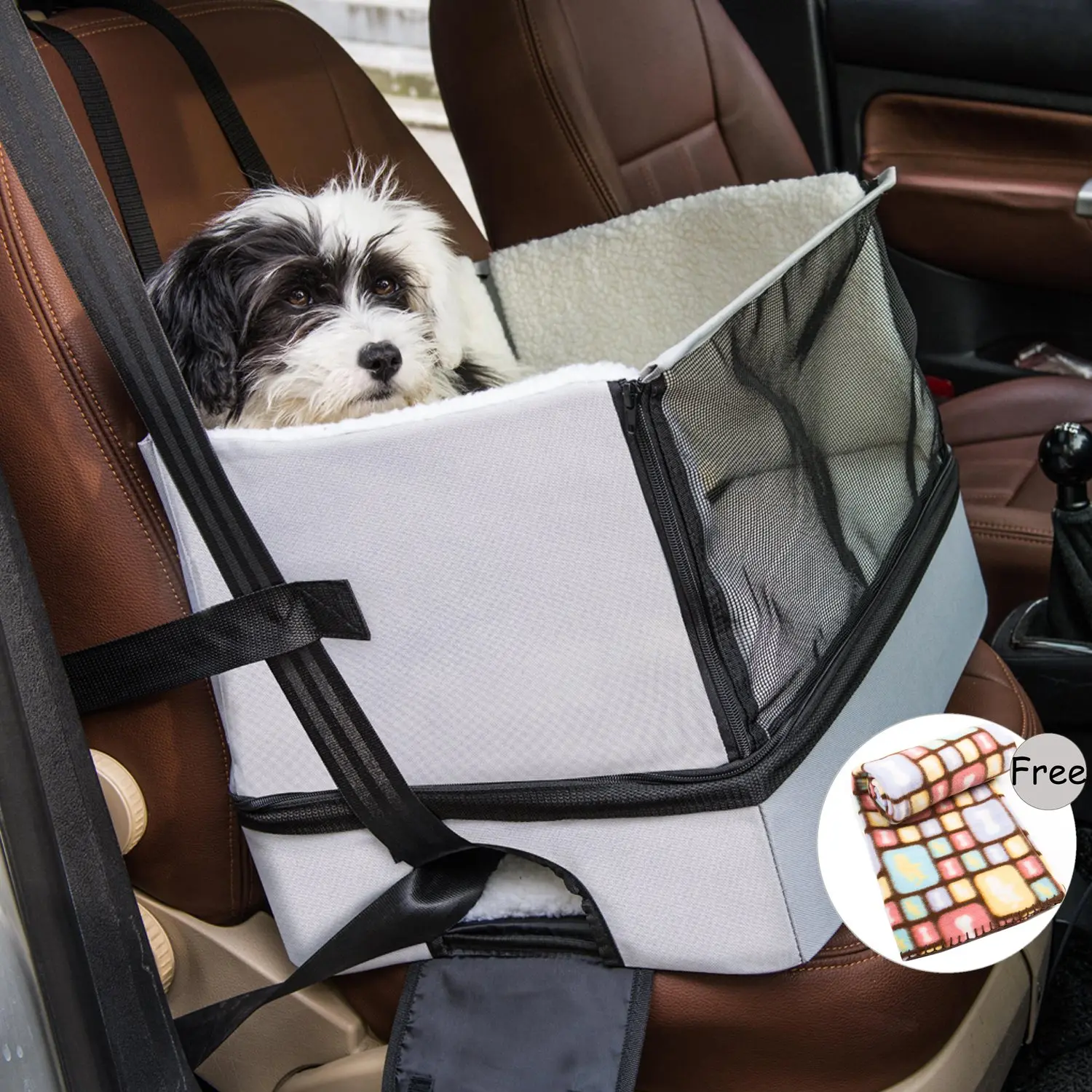 

EDENPETZ Pet Dog Car Seat Bag Warm Mesh Basket Winter Hammock Safe Car Armrest Box Booster Kennel Bed For Dog Cat Car Travel