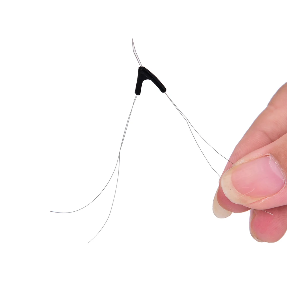 

50Pcs/pcak Double Hooks Contactor Device Line Space Bifurcation Eight Type Space Bean Line Swivel Tool Fishing Accessories