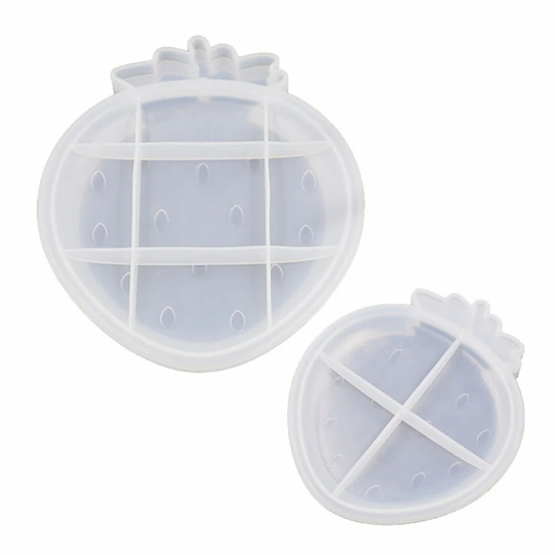 

Crystal Epoxy Resin Mold Strawberry Shape Fruit Dish Casting Silicone Mould DIY Crafts Tray Plate Making Tool