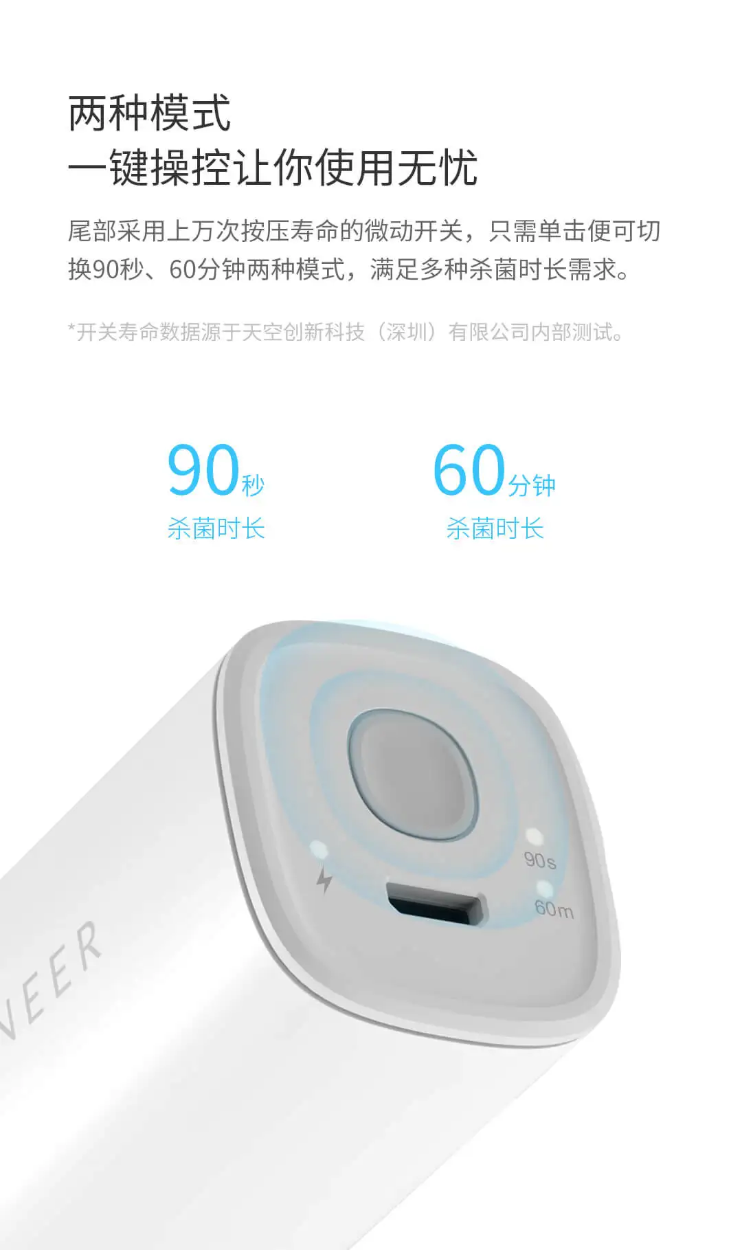 Xiaomi Mijia Paini портативный УФ стерилизация ручка USB дезинфекция коробка антибактериальный дезодорант УФ Интеллектуальный стерилизатор Pet