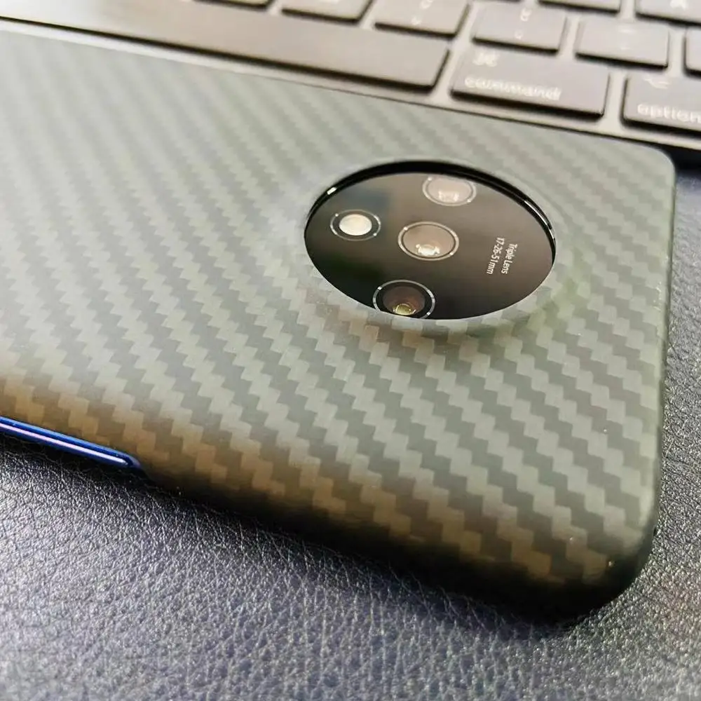 ENMOV Роскошный чехол из настоящего углеродного волокна для One Plus 7T матовый гладкий