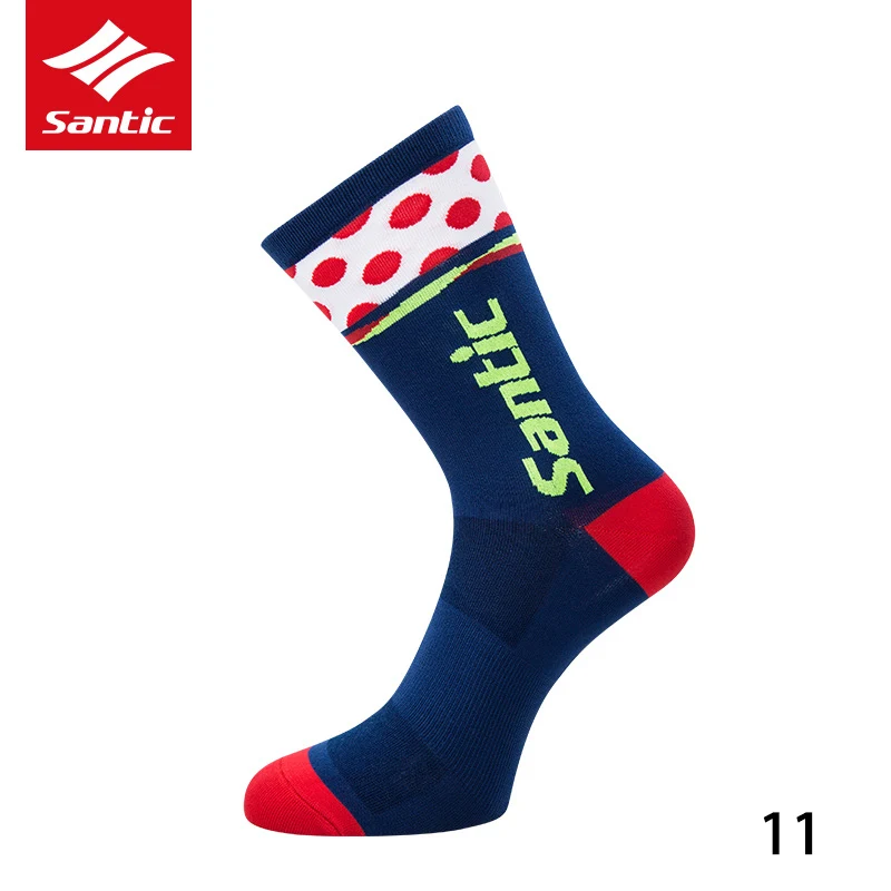 11-1 pair Santic профессиональные велосипедные носки износостойкий Высокое качество MTB горный велосипед носки нескользящие дышащие уличные спортивные носки - Цвет: 11-1 pair