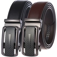 2022 new automatic buckle belt fashion trend business office men noble youth daily versatile design retro two layer leather belt