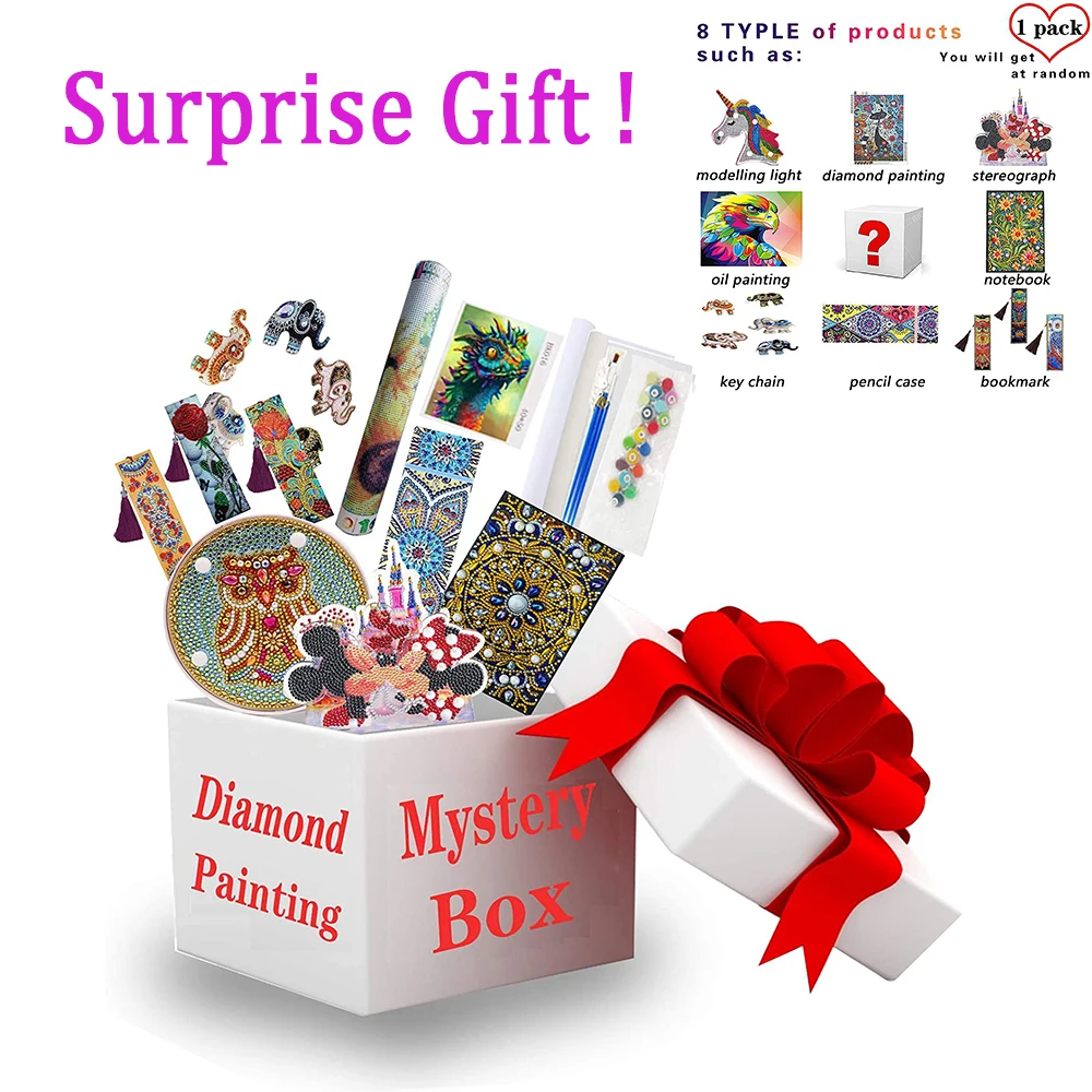 

Новинка 2021, случайный приносящий удачу инструмент, загадочная картина из страз, подарок глухая коробка 1 упаковка, случайный DIY алмаз, домашн...