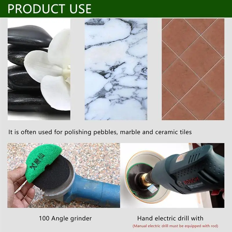 

12Pcs Sanding Grinding Disc Wet Diamond Polishing Pad Tile Marble Granite Polisher Flexible Grinding Discs Set Abrasive