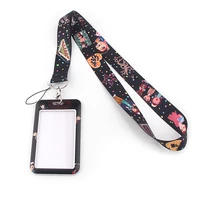 sp922 cartoon keychain lanyard for keys cell phone hanging rope usb id card badge holder keychain diy lanyards
