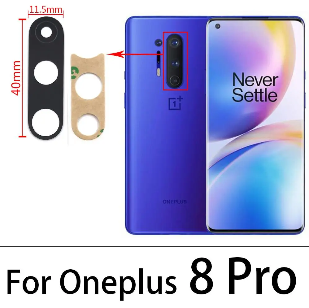 Стеклянная крышка объектива задней камеры с защитной наклейкой для Oneplus 7 8 Pro 5 6 7T 9