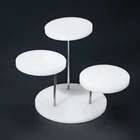 Подставка для ювелирных изделий, многослойная демонстрационная акриловая подставка для колец, свадебных тортов, 3 лотка