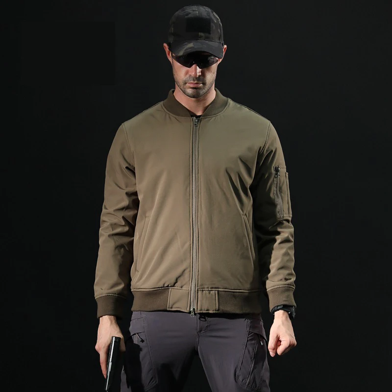 Куртка-пилот Мужская Флисовая тактическая Водонепроницаемая камуфляжная куртка