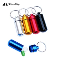 mini seal bottle waterproof keychain water drop shape capsule outdoor camping portable titanium sealed pill case key accessories