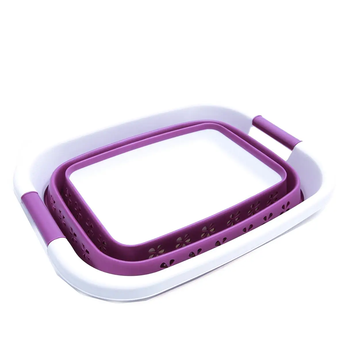 Складная фиолетовая корзина для грязной одежды Большая складная белья