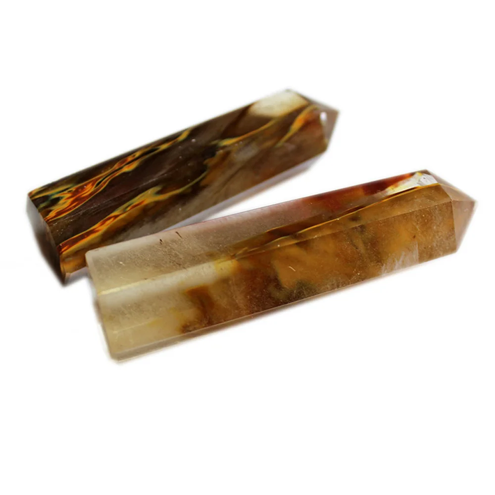 Редкий Натуральный Желтый лемурийский цитрин кварцевый кристалл грубая точка