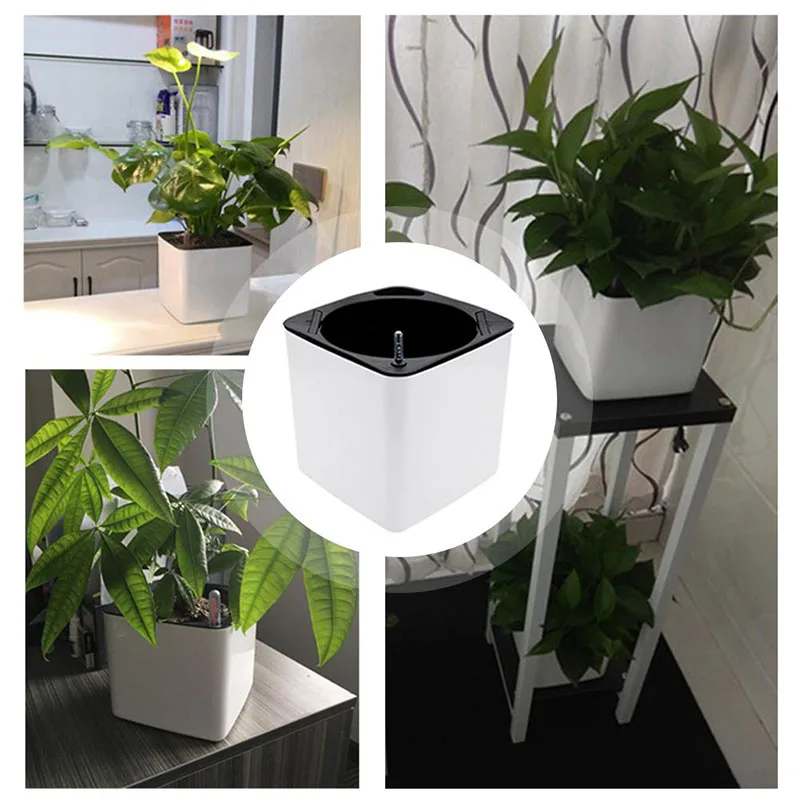 Цветочные горшки автоматический полив пластик Творческий пасторальный Кубик