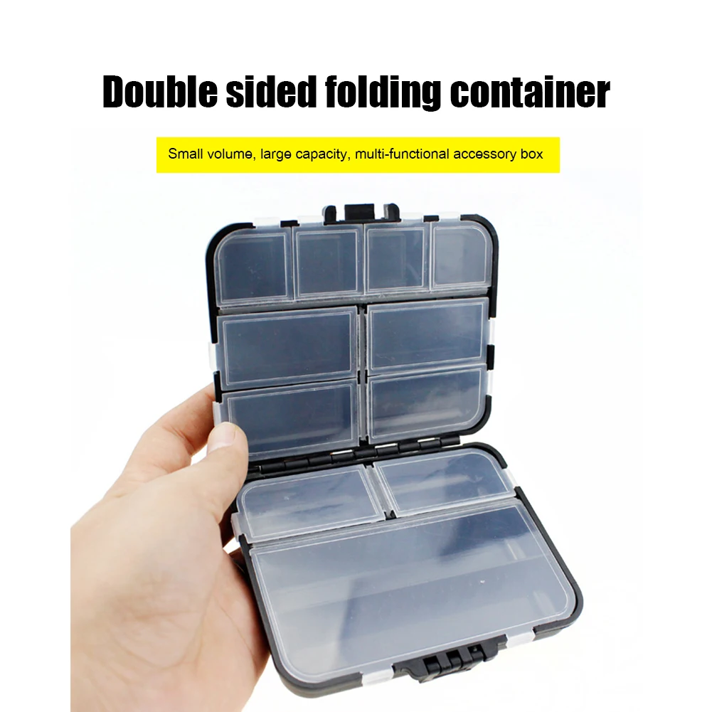 

Fishing Tools Box Fish Tackle Box Plastic Multi Compartments Portable Tools Box for Fishing Lures Hooks Fishing Accessories
