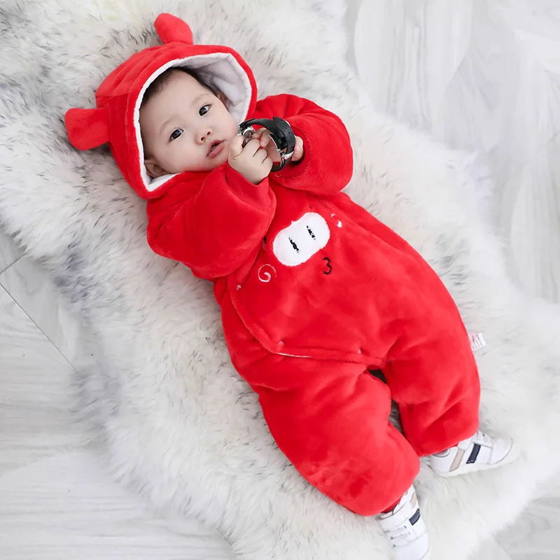 

Детский комбинезон, зимняя одежда для мальчиков и девочек, утепленная теплая зимняя одежда, детские комбинезоны, Детский комбинезон с рисун...