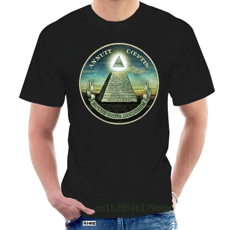 Футболка с принтом всевидящий глаз подсветкой фремасон новый мировой заказ 2020373 @