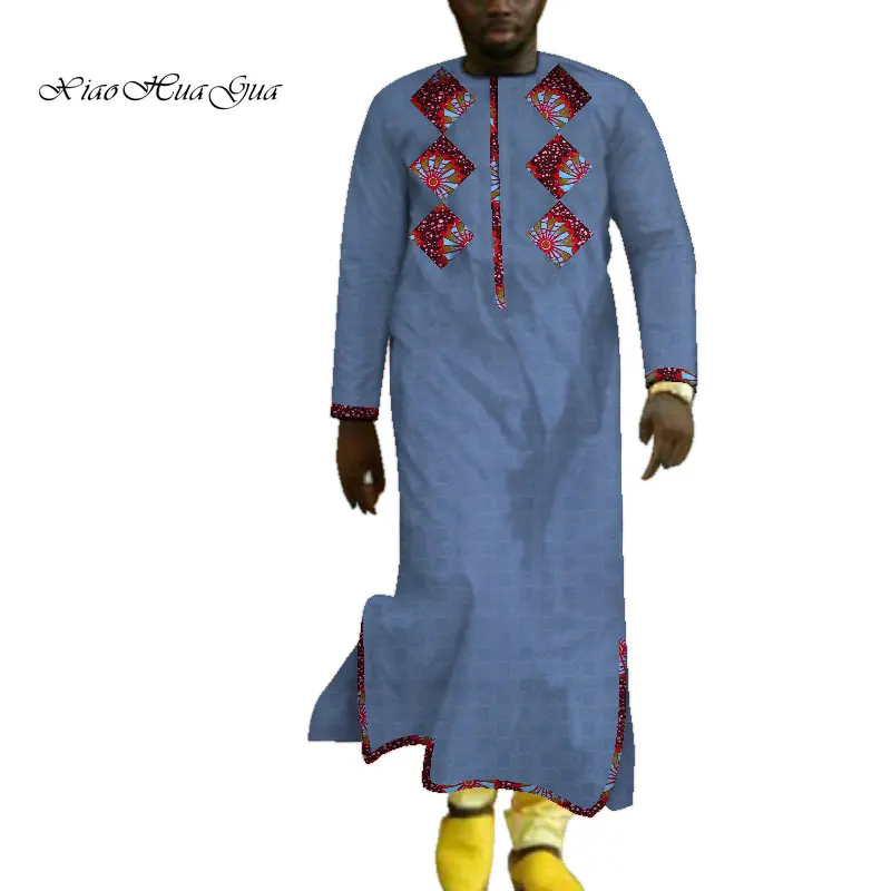 Мужская Африка длинный халат Дашики платье традиционная африканская одежда с