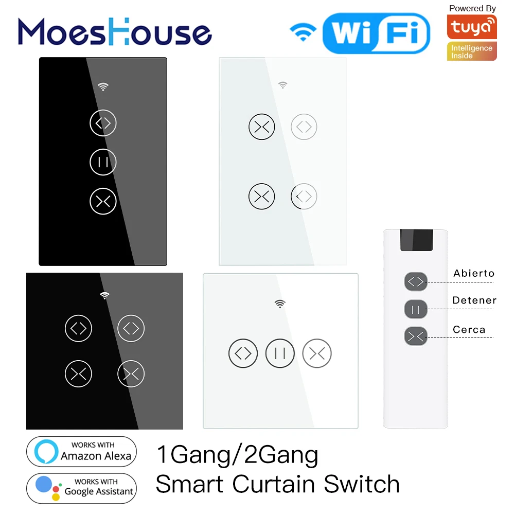 Умный переключатель для штор Moeshouse Wi Fi с электроприводом работает Alexa Echo Google