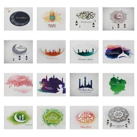 new ramadan festival series moon printed cotton linen non slip insulation kitchen placemat dining table coaster dish cup mats