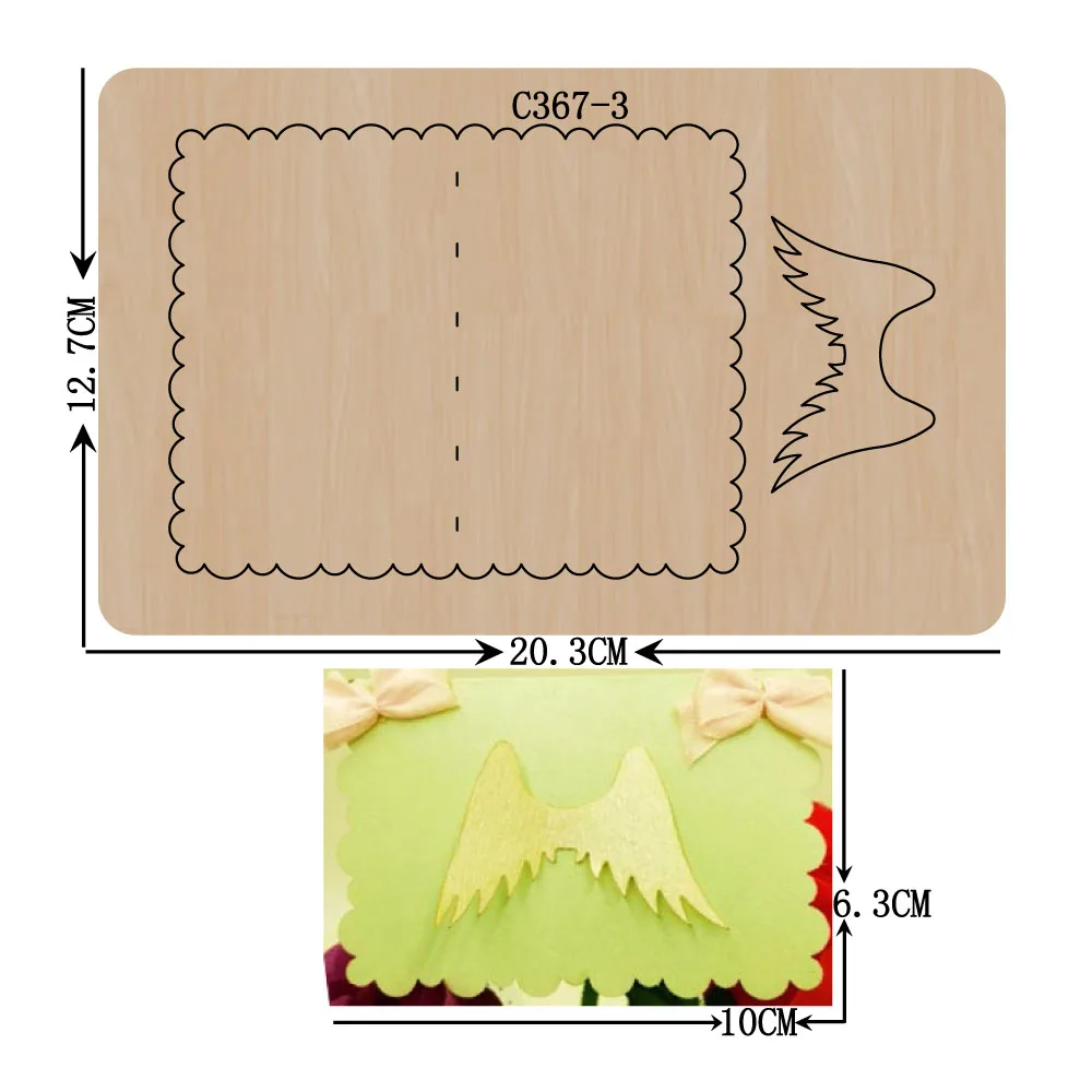 

New Invitations, cards, envelopes Wooden die Scrapbooking C367-3 Cutting Dies