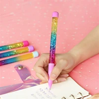 0 5mm fairy stick ballpoint pen drift sand glitter crystal rainbow ball pen blue ink school stationery student gift
