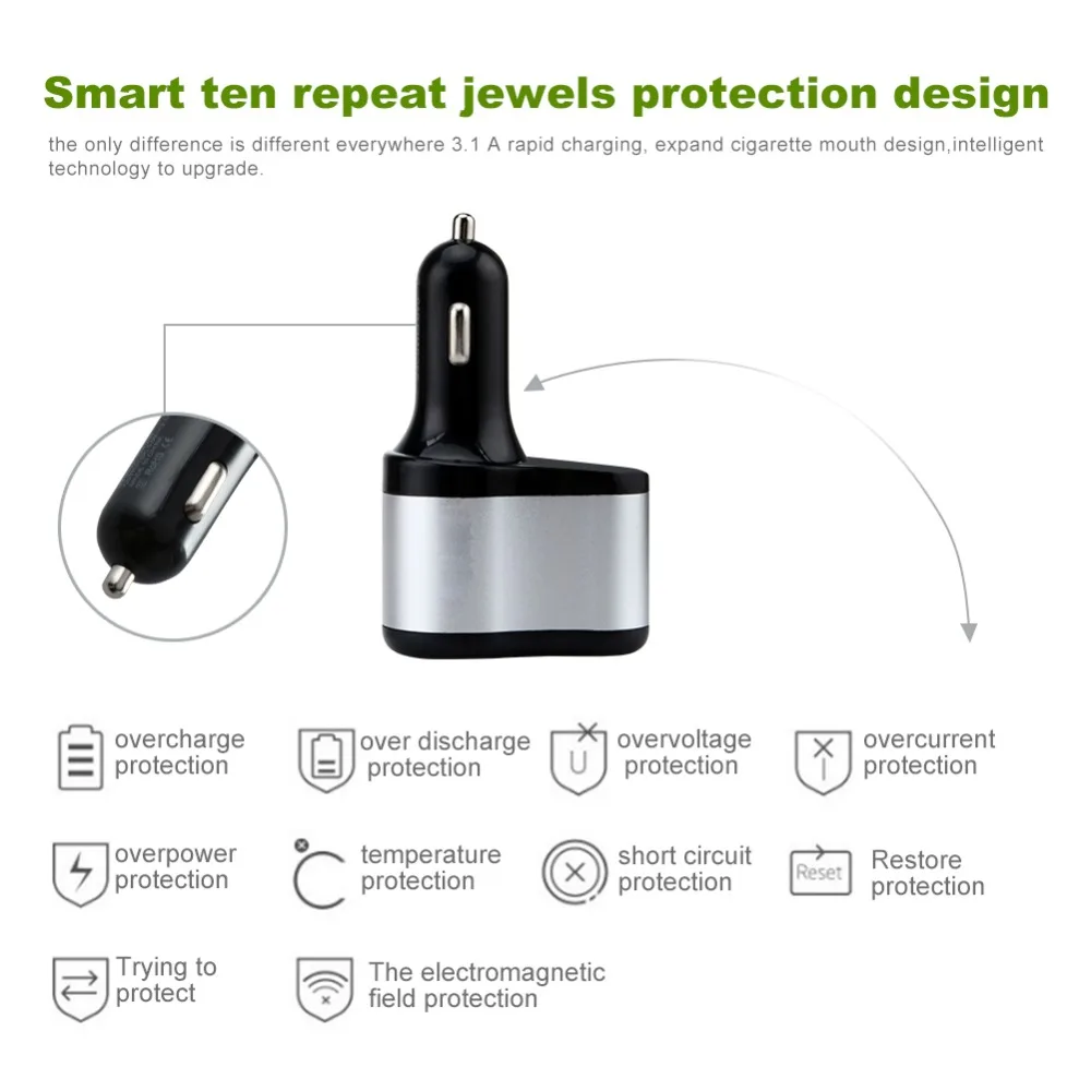 Автомобильное зарядное устройство EAFC с двумя USB портами 12 24 В для iPhone MP3 DVR|Адаптер