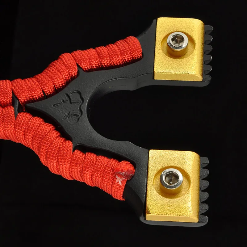 

Powerful Flat rubber band slingshot hunting shooting camouflage catapult outdoor camping travel equipment alloy slingshot