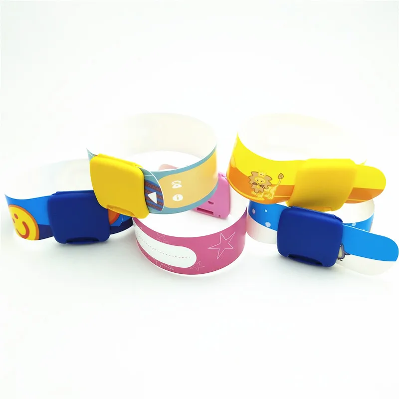 Регулируемые браслеты для детей водонепроницаемые Многоразовые путешествий