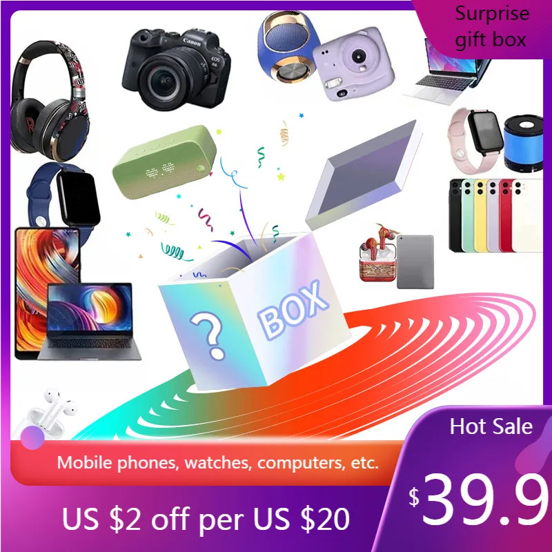 

Lucky Mystery Boxes,Mysterious Random Products,There Is A Chance To Open:Such As Drones,Smart Watches,Gamepad,Anything Possible