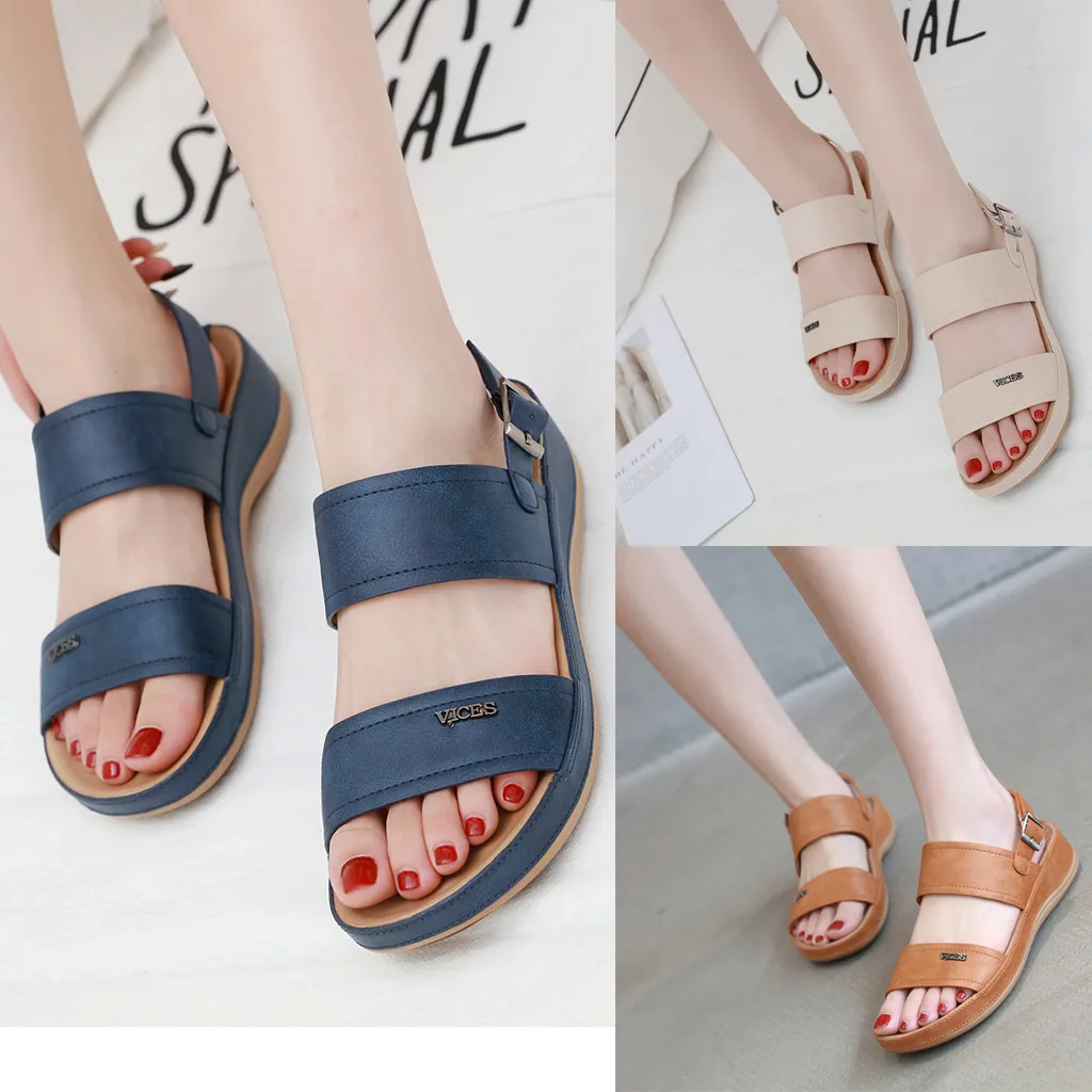 

Women's Summer Casual Shoes New Ladies Sandals Gladiator sandalias Open Toe Outdoor Beach Sandal Rome Footwear Casual Slippers
