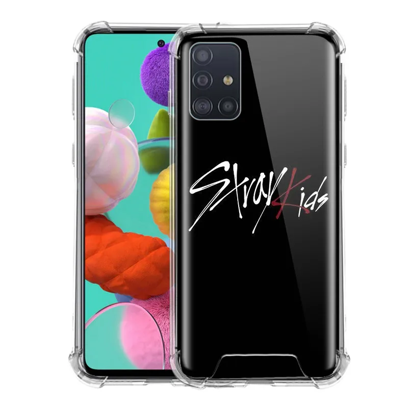 

Luxury Airbag Case for Samsung Galaxy A51 A71 M31 A42 5G A21s A41 M51 A31 M31s Cover Phone Back Shell Capa Stray Kids Music