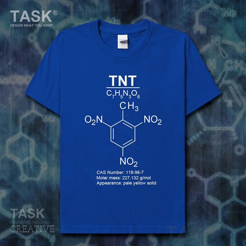 Фото Взрыв TNT молекулярная формула химия тема футболка Новые Топы Футболка мужская