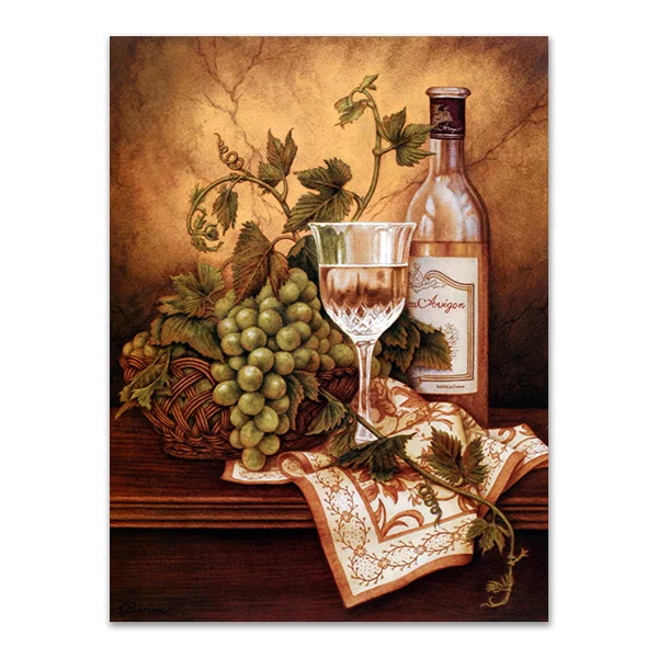 

Living Room Art Painting Table Greens Wine and Reds Wine Romantic Scene Map European Style Setting Furniture Decorates Art