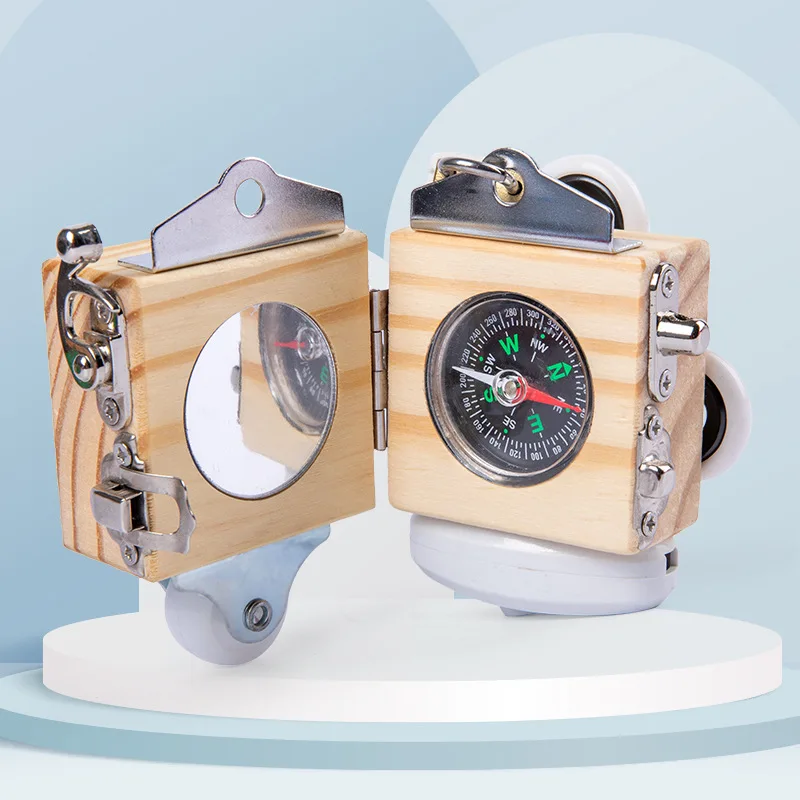 

Kids Montessori Multi-function Compass Clock Wooden Busy Board Cube Hand-On Ability Training Educational Toys Gifts For Children