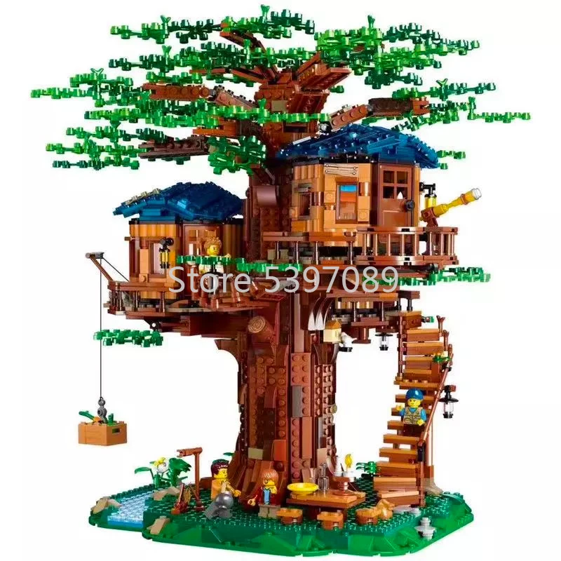 В наличии домик на дереве совместим с legoed IDEAS 21318 строительные блоки лист два
