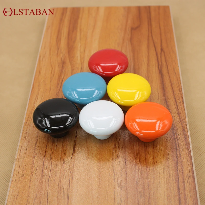 LSTABAN Семицветная керамическая ручка для шкафа в европейском стиле детская