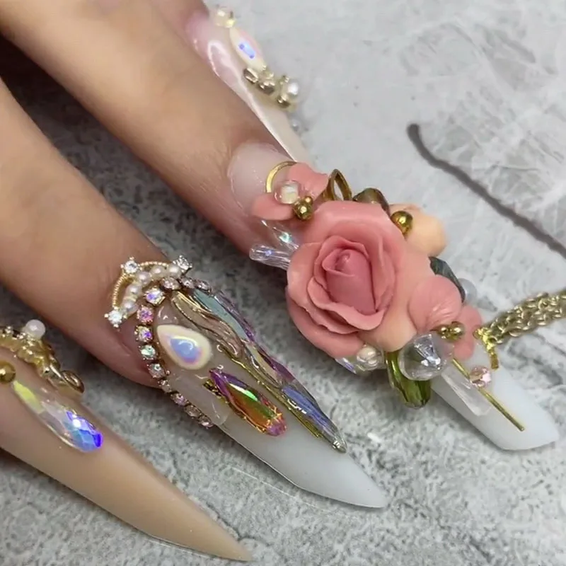 Формы для ногтей полиуф полностью акриловый гель удлиненные накладные ногти