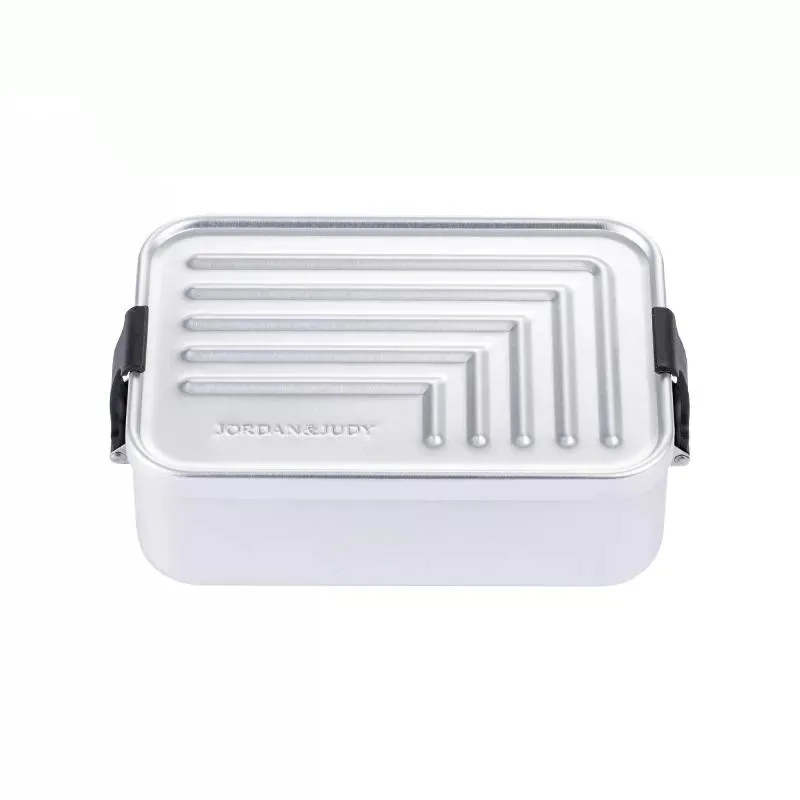 Silver Xiaomi Jordan и Judy 1.4l алюминиевый бентический Ланч-бокс Чехол контейнер для еды посуда для пикника - Цвет: Silver