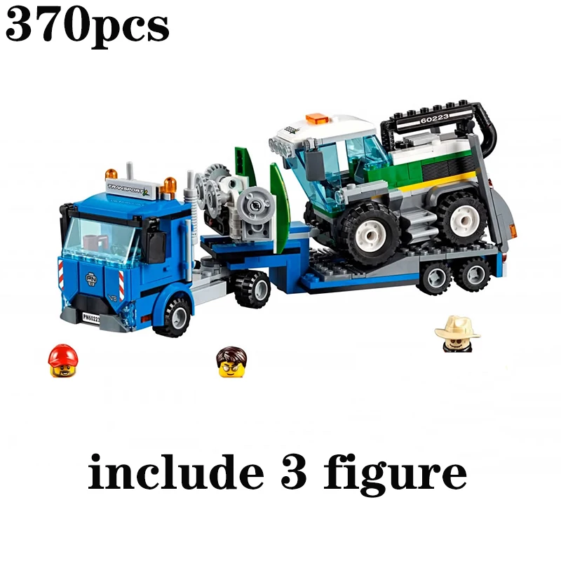 

370pcs City Harvester Transport Car Building Blocks Toys Compatible with 11223 Great Vehicles Model Bricks Toys Children Gifts